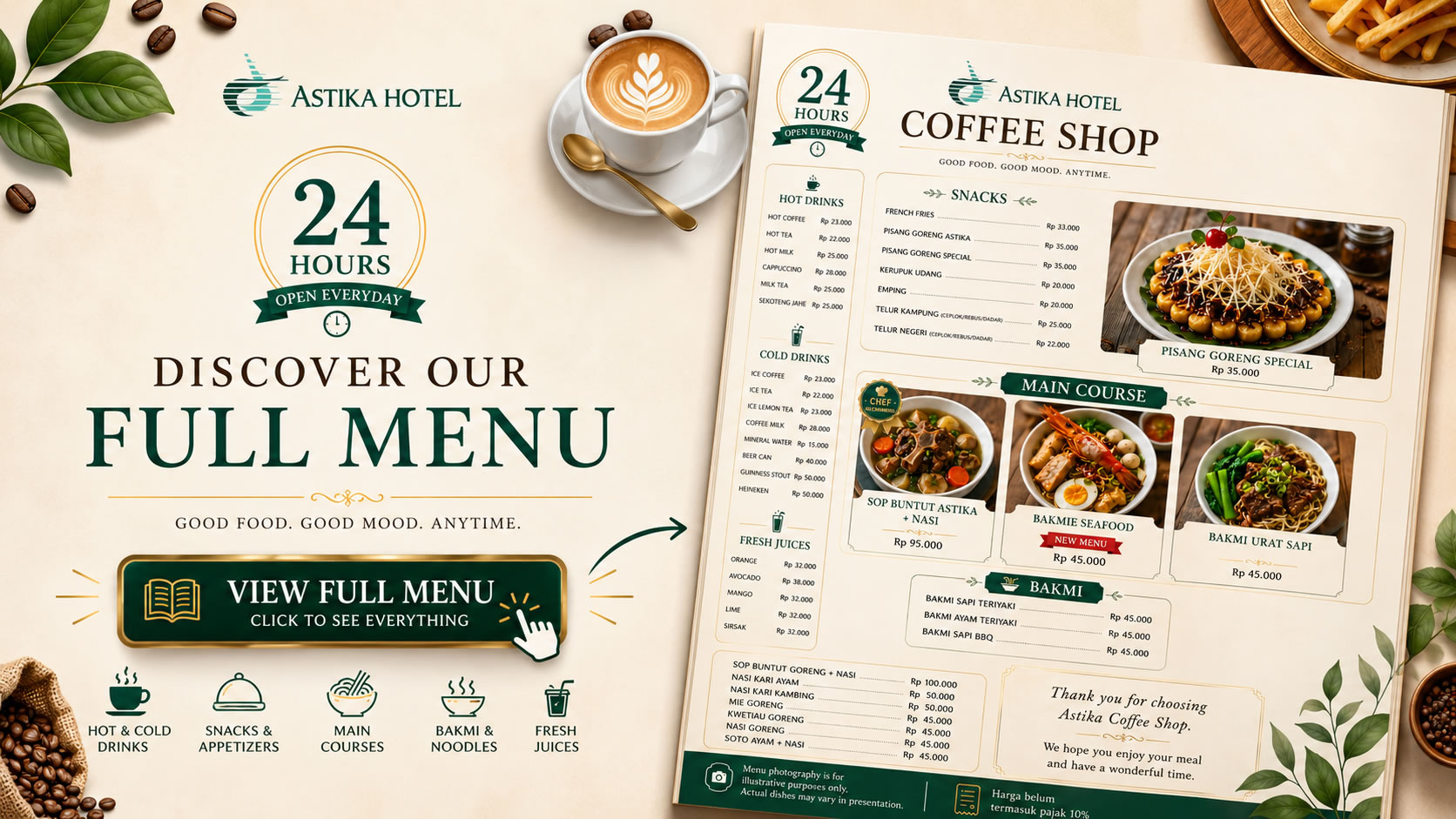 Coffee Shop Menu